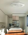 LED ceiling light with ceiling fan ALISIO