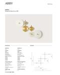 Aplique de pared ABBY 6 WHITE AND GOLD