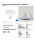Plafón de techo con sensor PIP