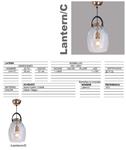 Lámpara de colgar LANTERN-C