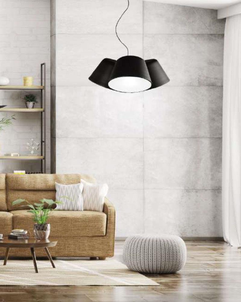 Hanging lamp SENTO TRIPLE | SENTO/28860/45/BLANCO | OLE | Keisu, lighting and design.