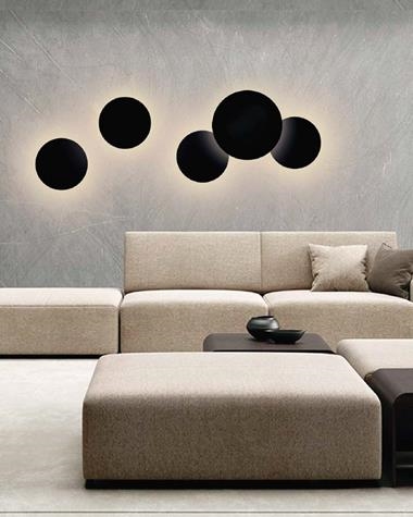 Aplique de pared VARALI | VARALI/30/A381940N/NEGRO | ACB | Keisu, iluminación y diseño.