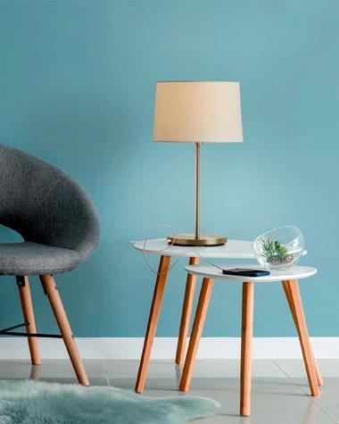 Lámpara de mesa ROOMER L | ROOMER/MESA/L/CROMO/BLANCO/ | MDC | Keisu, iluminación y diseño.