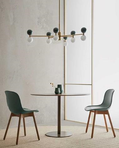 Lámpara colgar DALT 6 | DALT/6/NEGRO | AROMAS | Keisu, iluminación y diseño.