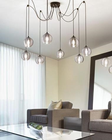 Lámpara colgar RIGA | RIGA/SP8/AMBAR | IDEAL LUX | Keisu, iluminación y diseño.