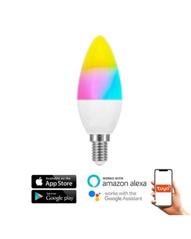 Bombilla VELA LED SMARTHOME WIFI E-14 C37 | C37/SMARTHOME/E14 | COLECCION KEISU | Keisu, iluminación y diseño.