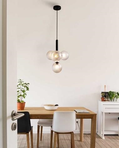 MUSA 4 BLACK hanging lamp | MUSA/C4/BLACK | SULION | Keisu, lighting and design.