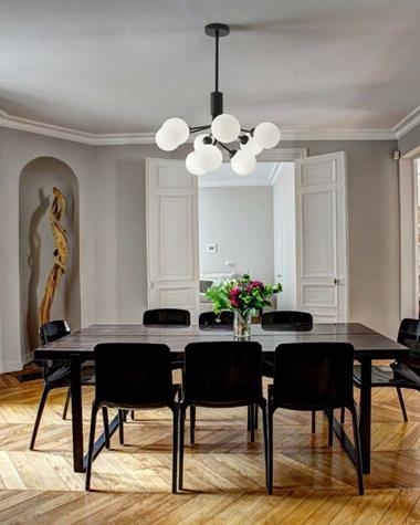 Lámpara colgar MUSA 9 BLACK | MUSA/C9/BLACK | SULION | Keisu, iluminación y diseño.