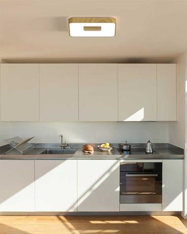 Plafón de techo COIN WOOD CUADRADO | COIN/WOOD/SQUARE | MANTRA | Keisu, iluminación y diseño.