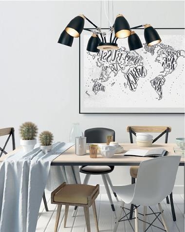 Lámpara de colgar CLUB | CLUB/COLGAR6/MD2227WH/BLANCO | ineslam | Keisu, iluminación y diseño.