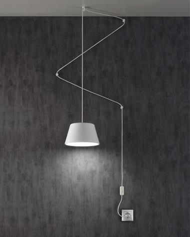 Lámpara de colgar SENTO ENCHUFE | SENTO/ENCHUFE/28081/BLANCO | OLE | Keisu, iluminación y diseño.