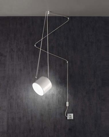 Lámpara de colgar PACO ENCHUFE | PACO/ENCHUFE/26851/BLANCO | OLE | Keisu, iluminación y diseño.