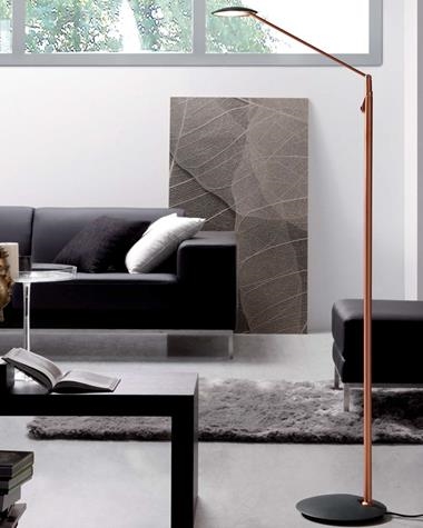 Lámpara de pie SIONE 3 | SIONE/PIE/3/5-7352-06-20/CROMO/NEGRO | MDC | Keisu, iluminación y diseño.