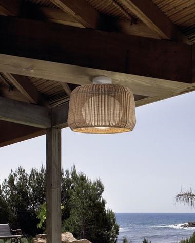 Plafón de exterior FORA  | FORA/PF/BEIGE/5130301/P695C | BOVER | Keisu, iluminación y diseño.