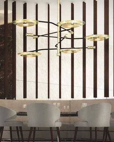 Lámpara de techo HENDRIX | HENDRIX/3/ORO | DeLIGHTFULL | Keisu, iluminación y diseño.